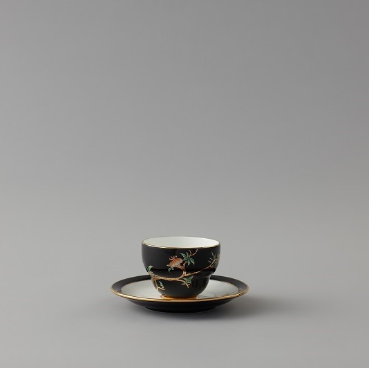 国瓷永丰源夫人瓷石榴家园2头咖啡杯碟|茶杯碟